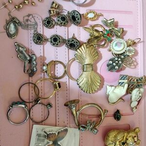 Assorted Lot Of Costume Jewelry For Wearing Or Crafting.